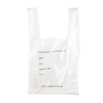Fashion Transparent PVC Shopping Bags Grocery Handbags